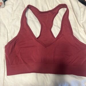Lululemon seamless sports bra burgundy color size 10